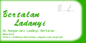 bertalan ladanyi business card
